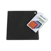 Louis Tellier ACC074BLACK Pot Holder - Square Silicone, Black, 6" x 6" (175mm x 175mm), Skull Design 1 image