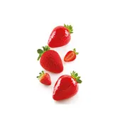 Louis Tellier FRAGOLA120 Pastry Mold, 2.36" W x 3.03" D x 2.12" H, Silicone, Uncoated 1 image