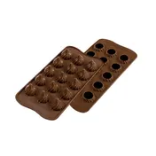 Louis Tellier SCG473D Choco Flame Mold, Silicone, Uncoated, 0.27 Oz, 1.06" Dia x 1.10" H 1 image