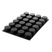 Louis Tellier SQ080 Silicone Cylinder Pastry Mold, 6.7 Oz, 3" Dia x 1.57" H, Uncoated 1 image