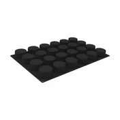 Louis Tellier SQ084 Silicone Cylinder Mold, 6.08 Oz, 3" Dia. x 1.57" H, Uncoated 2 image