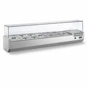 Ampto MPP-2TP Refrigerated Top Rail Ingredient Display Case, 63" Long 1 image