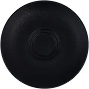 Ariane Porcelain AMKARN259014016 Black Dazzle 6.5" (16 cm) Porcelain Saucer Set - 12/Case 1 image