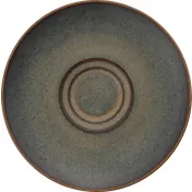 Ariane Porcelain AMKARNC94014016 Mokka Saucer 6.5" Olive Darb Matt, Splash Atomic - 12/Case 1 image