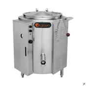 Groen EE-80 80 Gallon Floor Stationary 2/3 Steam Jacketed Electric Kettle w/ Tri-Leg Base 1 image