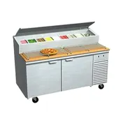 La Rosa Refrigeration L-13154-28 54" 2-Door Sandwich and Salad Prep Table, 8 Pans 1 image