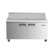 Coldline SP60 60" 2-Door Refrigerated Sandwich and Salad Prep Table, 16 Pans, Stainless Steel 4 image