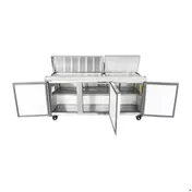 Vitlife Commercial VSP72M 72" Refrigerated Mega Top Sandwich / Salad Unit w/ 3 Door, 21.2 cu. ft. 4 image
