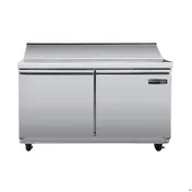 Maxx Cold MVR48MHC 48" Two Doors Mega Top Sandwich Prep Table, 18 Pan Capacity 1 image
