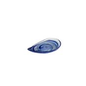 Ardacam 1953-64 Free Form Glass Plate, 8.875" Diameter, Blue & White Auster Finish, Dinnerware 1 image