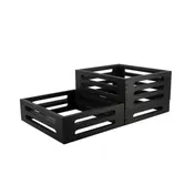 Select Concept BQ500B Display Set, Rectangular Black Oak Wood Riser, 14.17"W x 23.62"D x 7.75"H 1 image