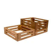 Select Concept BQ500L Set, Black Oak Riser, 14.17"W x 23.62"D x 7.75"H, Holds GN 1/2 1 image