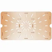 Carlisle 1041513 StorPlus Heat Drain Shelf, 1/1 Polyether Sulfone Amber, NSF, BPA-Free, Made in USA 1 image