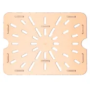 Carlisle 1043513 StorPlus Drain Shelf, 1/2-Size Pan, Footed, Notched, PES Amber, NSF, BPA Free 1 image