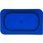 Carlisle 3058360 Smart Lid Pan Cover, 1/9 Size, Polyethylene, Blue, Leak-Resistant, Dishwasher-Safe 2 image