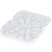 Carlisle 3068907 StorPlus Drain Shelf, 1/6 Clear Polycarbonate, NSF, -40° to 212° F, Made in USA 1 image