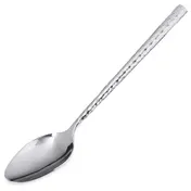 Carlisle 60206 Terra Solid Serving Spoon, 9-1/2"L, Stainless Steel, Hammered Mirror Finish 1 image