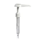 Carlisle CM103502 Syrup Pump, 0.5 or 1 oz, 5" Dip Tube, White, BPA Free, Plastic 1 image