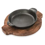 Concasse MCACCCOM04 Cheese Server Cast Iron Platter 5" with Ears Handle for Fajita Skillets 1 image