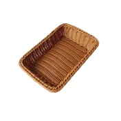 Concasse MCCETR110803C Rectangular Plastic Basket, 11.5"W x 8.5"D x 3.5"H, Brown Woven Design 1 image