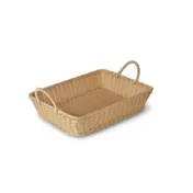 Concasse MCCETR19144B - Rectangular Woven Plastic Tabletop Basket, 19" x 14" x 4", Beige Finish 1 image