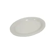 Concasse MCPLMOP30 - Oval Melamine Plate, 12" x 8.9" x 4.5", Premium White, Plastic Tableware 1 image