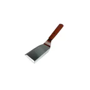 Concasse MCV065M Stainless Steel Turner, 6-1/2", Rectangular, Solid, Wooden Handle 1 image