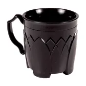 Dinex DX500003 Fenwick 8 oz Double-Wall Plastic Mug, Onyx Black Polypropylene - 1/Case 1 image