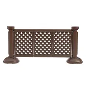 Grosfillex USSP0236 Outdoor Fencing Connector Pack, 2-Piece, Brown, Portable Patio Fencing Accessory 1 image