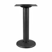 JustChair TBX-WB-BOLT-DOWN-28 Restaurant Table Base, 8" Dia. Base Spread, 28.5"H Dining Height, Bolt-Down, Black Textured Powder Coated Steel, 6" Column, Dome Style Base Cover 1 image