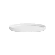 Cal-Mil 24126-9-15PLATE Bento Sushi Box, Round 9"x9"x1" White Melamine Plastic, Dishwasher Safe 1 image