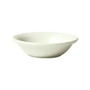Winco BFD-5RE-AW - 5 oz Round Fruit Dish Bowl, 4" x 4" x 1.5" Porcelain, White, Edge - 1 Dozen 1 image