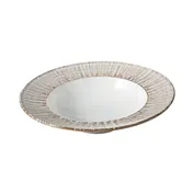 Yanco LE-411 - Legna Pasta Bowl, 11" Diameter, 25 oz, White & Brown China, Microwave Safe - 1 Dozen 1 image
