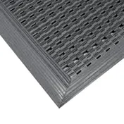 Cactus 1472-35 Vinyl-Link Floor Mat, 3' x 5', 7/16" Thick, PVC Links, Steel Rods, Custom Logo 1 image