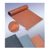 Cactus 1631F-E4 Ni-Rib Runner Mat, 4' Wide, 1/4" Thick, Reversible Gray Rubber, Grease-Resistant 1 image