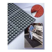 Cactus 2523-C35 - VIP Prima Rubber Mat, 3" x 5", 1/2" Thick, Black Anti-Fatigue Anti-Slip, Drainage 1 image