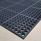 Cactus 3520-C3 VIP Floormate Anti-Fatigue & Anti-Slip Mat, 29" x 39", 7/8" Thick Rubber, Black 1 image
