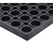 Cactus 4420-CS - 3'0" x 5'0" Anti-Fatigue Floor Mat, 3/4" Thick Rubber, Black, Stub Edge, Drainage 1 image