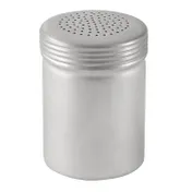 CAC China ADRE-10 Dredge, 10-Ounce Aluminum Cheese Shaker, Silver Finish, Perforated Medium Top, No Handle 1 image