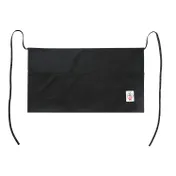 CAC China APWA-1K Waist Apron, 21-7/8"L x 12-1/2"W, Black, 65/35 Poly/Cotton, 3 Pockets 1 image