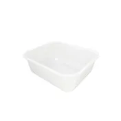 CAC China BTBX-W Clear Food Storage Box, 14" x 12" x 5.5"H, Polypropylene, BPA Free 1 image