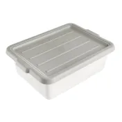 CAC China BTCV-57GY Bus Box Cover, 23-1/4" x 16-7/8" Polypropylene Gray BPA-Free Cover for BTDB Series 2 image