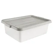 CAC China BTCV-57GY Bus Box Cover, 23-1/4" x 16-7/8" Polypropylene Gray BPA-Free Cover for BTDB Series 1 image