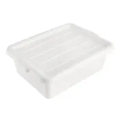 CAC China BTCV-57WT Bus Box Cover for BTDB Series, 23-1/4"L x 16-7/8"W, Polypropylene, White, BPA Free 2 image