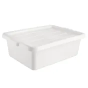 CAC China BTCV-57WT Bus Box Cover for BTDB Series, 23-1/4"L x 16-7/8"W, Polypropylene, White, BPA Free 1 image