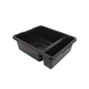 CAC China BTD2-7BLK Bus Box, 21-1/8"W x 16-3/4"D x 7"H, Divided, Black 1 image