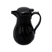 CAC China BVSR-20BK Beverage Server, 20 oz., Double-Wall Insulated, Swirl, Plastic, Black 1 image