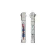 CAC China FPMT-RF16 Fridge/Freezer Thermometer, 2-7/8" x 5/8" Liquid Glass, -26°F-86°F, NSF - 2/Pack 1 image