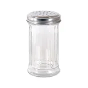 CAC China G2SP-12P Sugar Pourer Shaker, 12 oz Glass with Stainless Steel Top - 1 Dozen 1 image