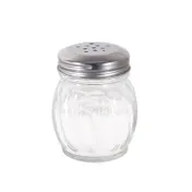 CAC China G5CS-6P Cheese Spice Shaker, 6-9 oz Lead-Free Glass Jar, Metal Perforated Lid, No Handle - 1 Dozen 2 image